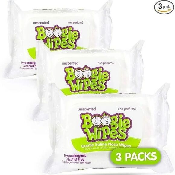 Eleeo Brands Boogie Wipes Soft Natural Saline Tissue 30 Count, (3-Pack) SU67 - Picture 1 of 2